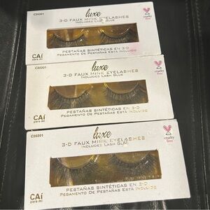 Luxe 3D Faux Mink Lashes - Includes Lash Glue qty 3 pair